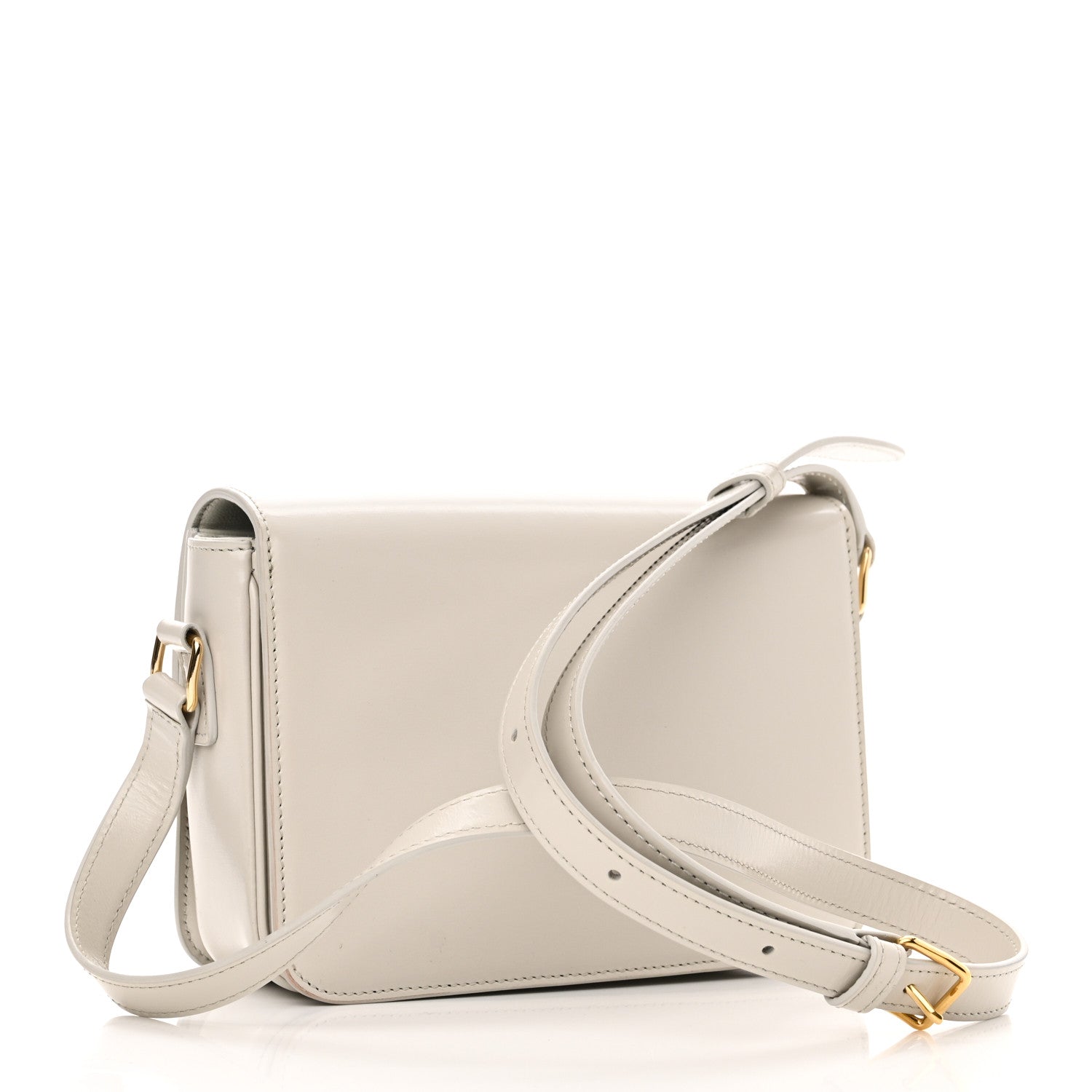 Celine Shiny Calfskin Teen Triomphe Chalk 3 of 10