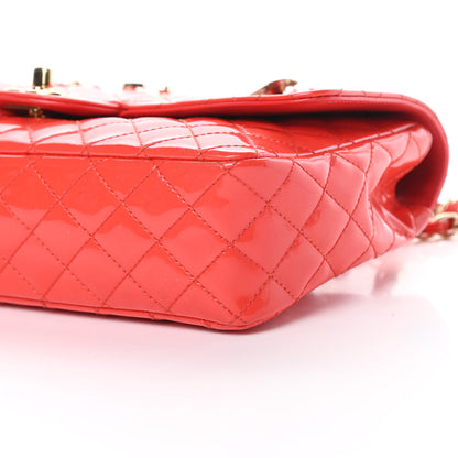 Chanel Patent Calfskin Quilted Valentine Charms Medium Single Flap Red 10 of 19