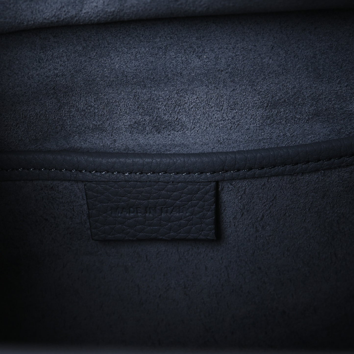 Drummed Calfskin Nano Luggage Kohl