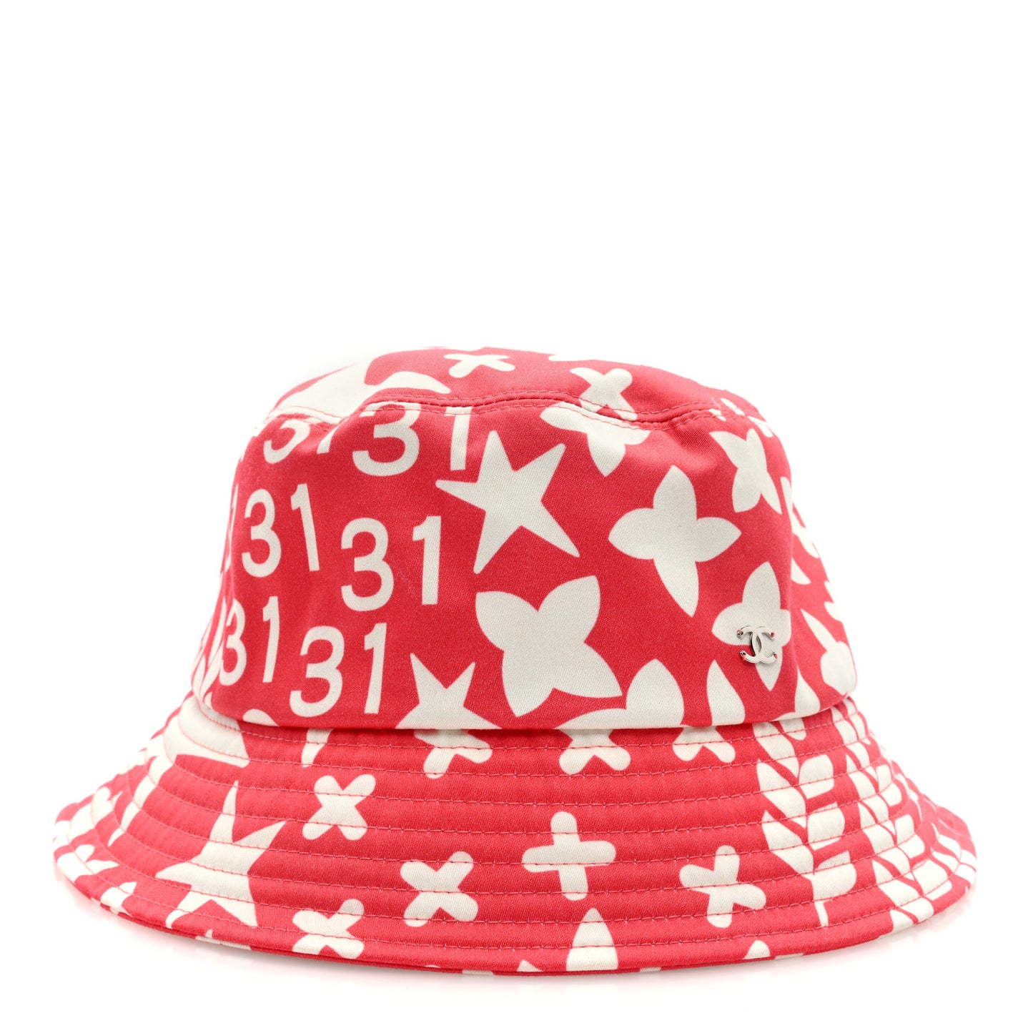 Cotton CC Cloche Bucket Hat M Coral White