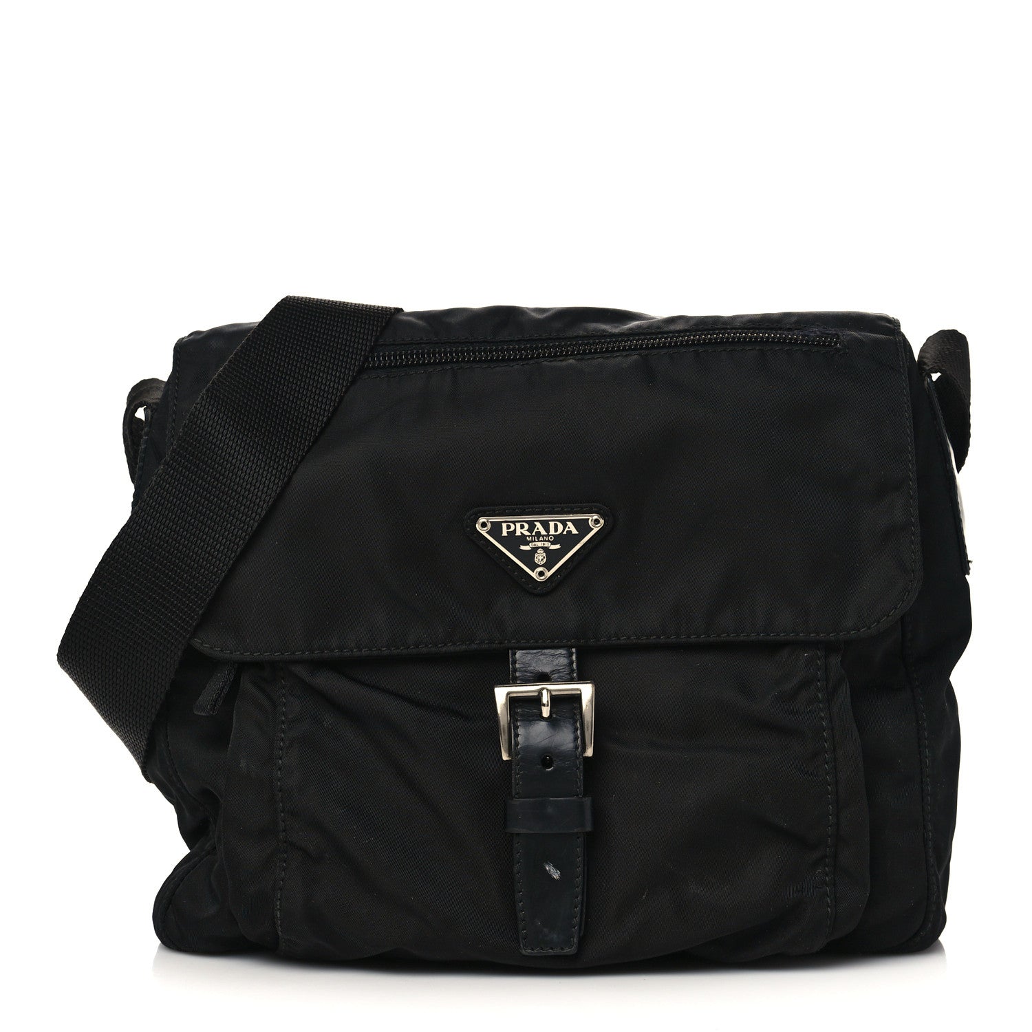 Prada Nylon Vela Messenger Black 1 of 8
