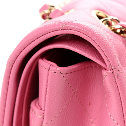 Chanel Caviar Quilted Medium Double Flap Pink 11 of 11