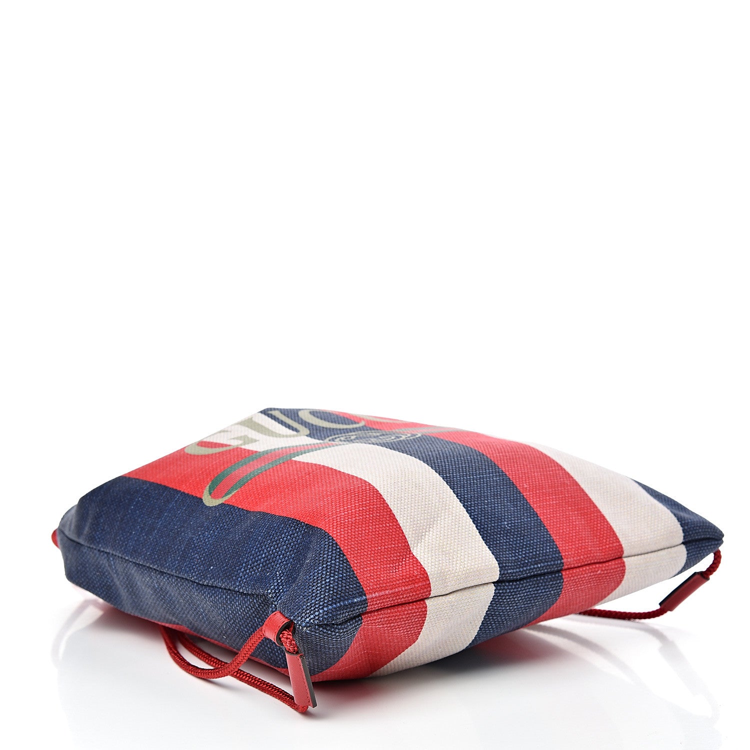 Gucci Canvas Logo Sylvie Stripe Drawstring Backpack Red 4 of 10