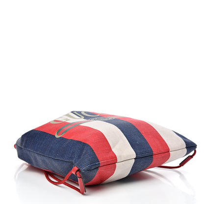 Gucci Canvas Logo Sylvie Stripe Drawstring Backpack Red 4 of 10