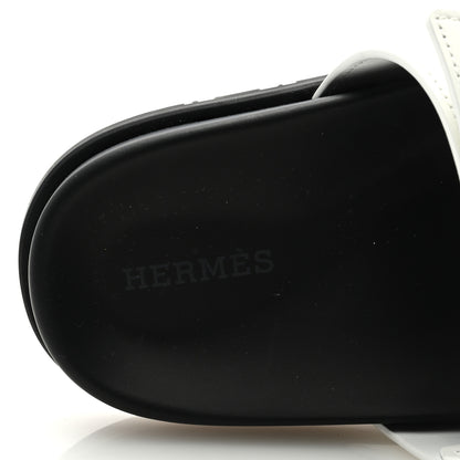 Hermes Calfskin Womens Chypre Sandals 37 White 7 of 8
