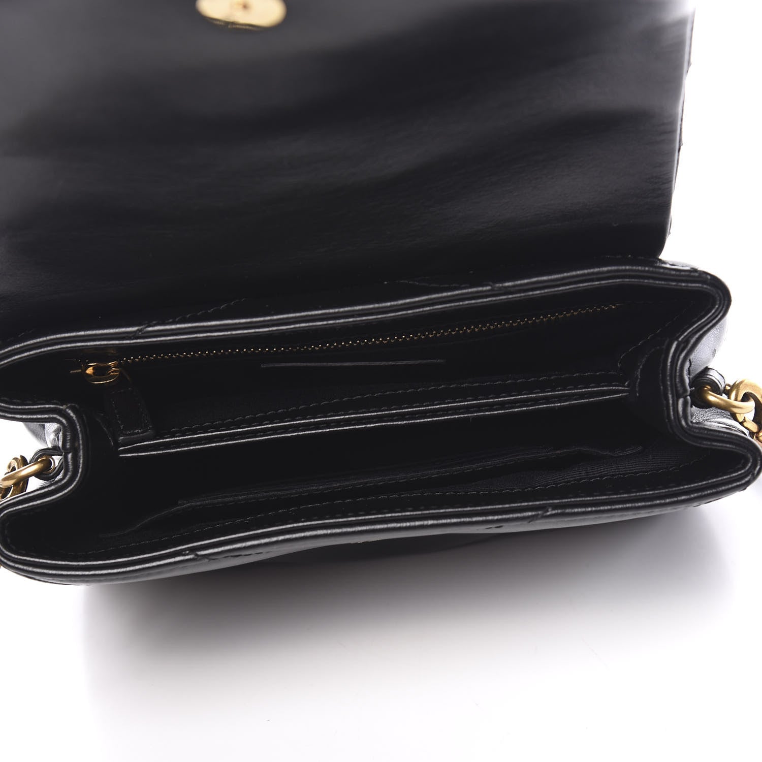 Saint Laurent Calfskin Y Quilted Monogram Toy Loulou Crossbody Bag Black 4 of 10