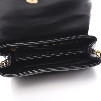 Saint Laurent Calfskin Y Quilted Monogram Toy Loulou Crossbody Bag Black 4 of 10