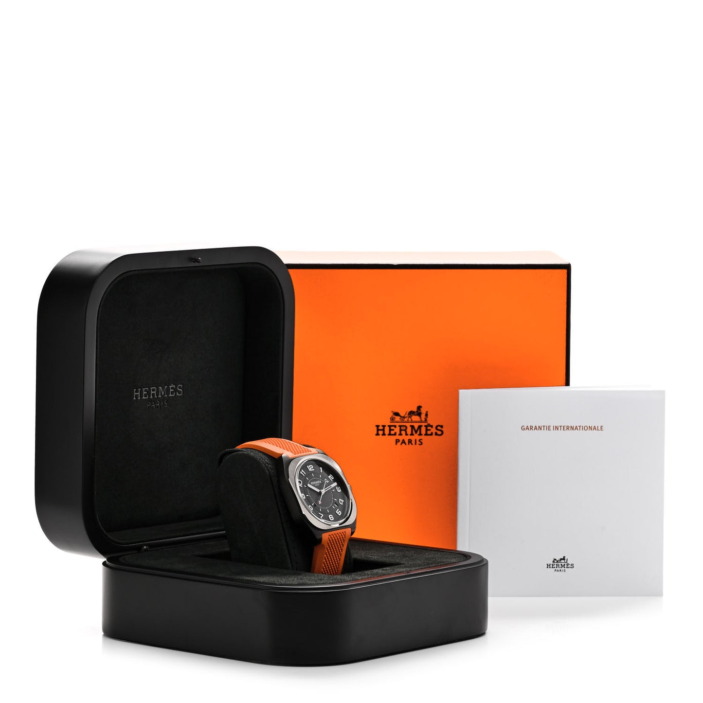 DLC Coated Titanium Rubber 39mm H08 Automatic Watch Orange