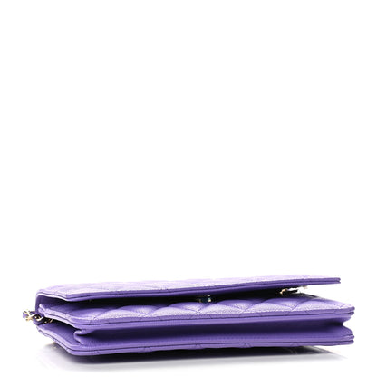 Chanel Caviar Quilted Wallet On Chain WOC Purple 4 of 10