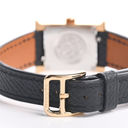 Hermes Stainless Steel Epsom 17.2mm Heure H Hour Quartz Watch Noir 5 of 8