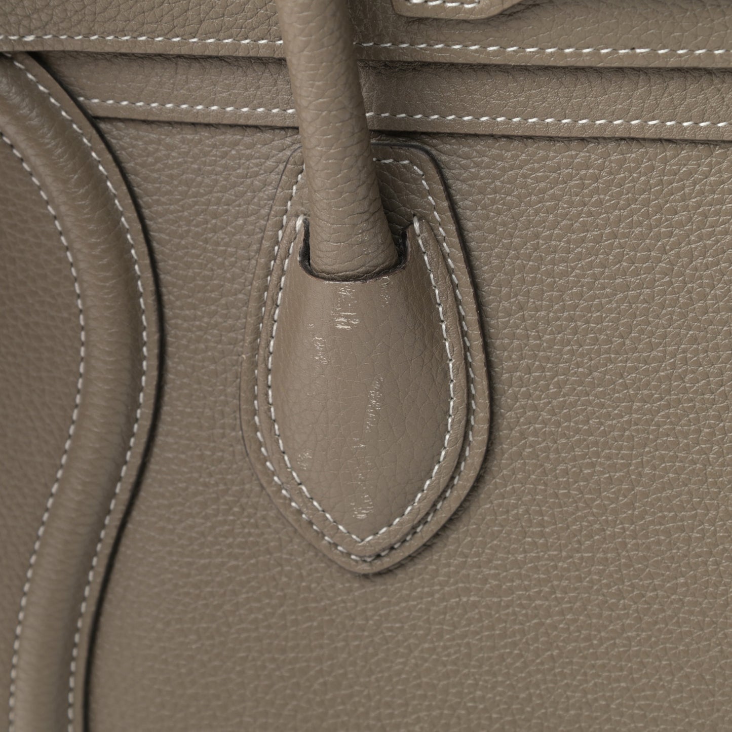 Drummed Calfskin Micro Luggage Souris