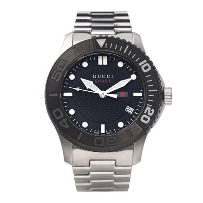 Gucci Stainless Steel 44mm G-Timeless Sport Quartz Watch Black 1 of 7