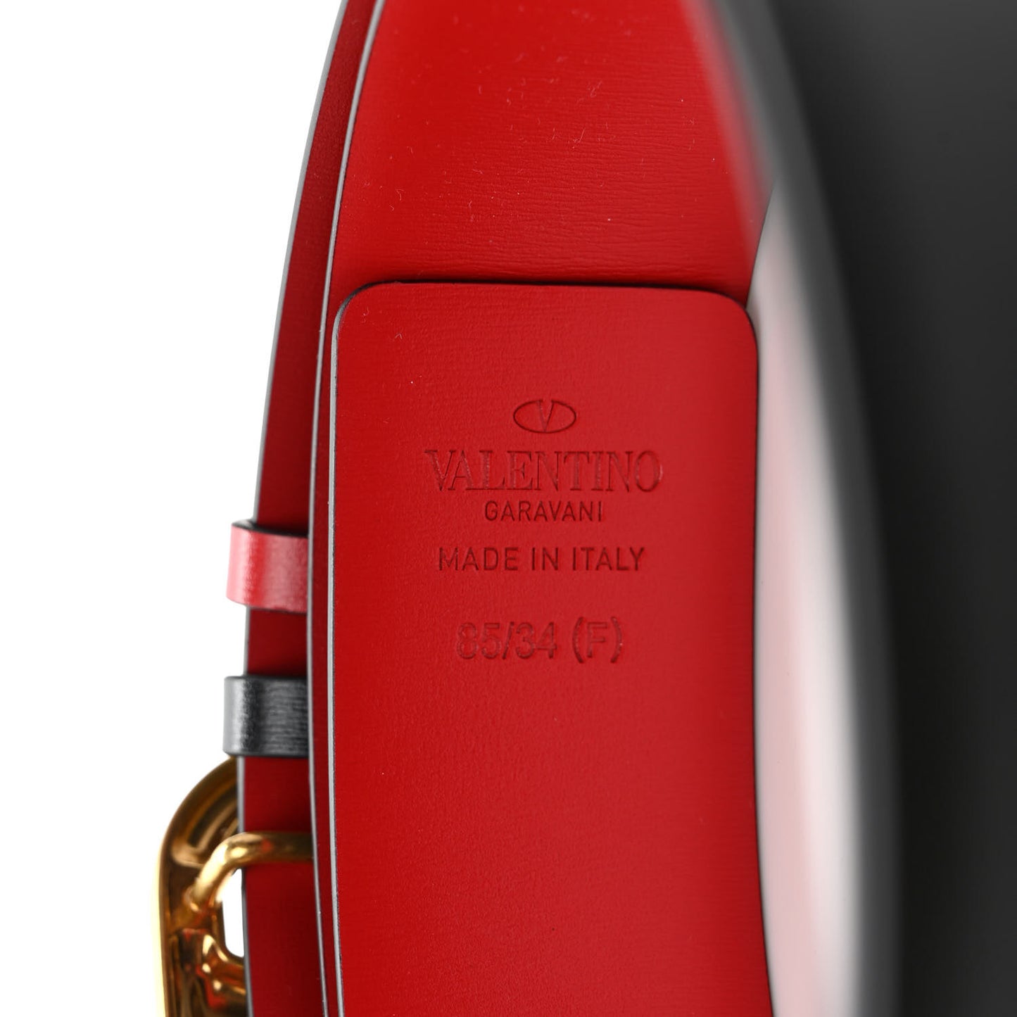 Glossy Calfskin VLogo Reversible 40mm Belt 85 34 Black Rouge Pur