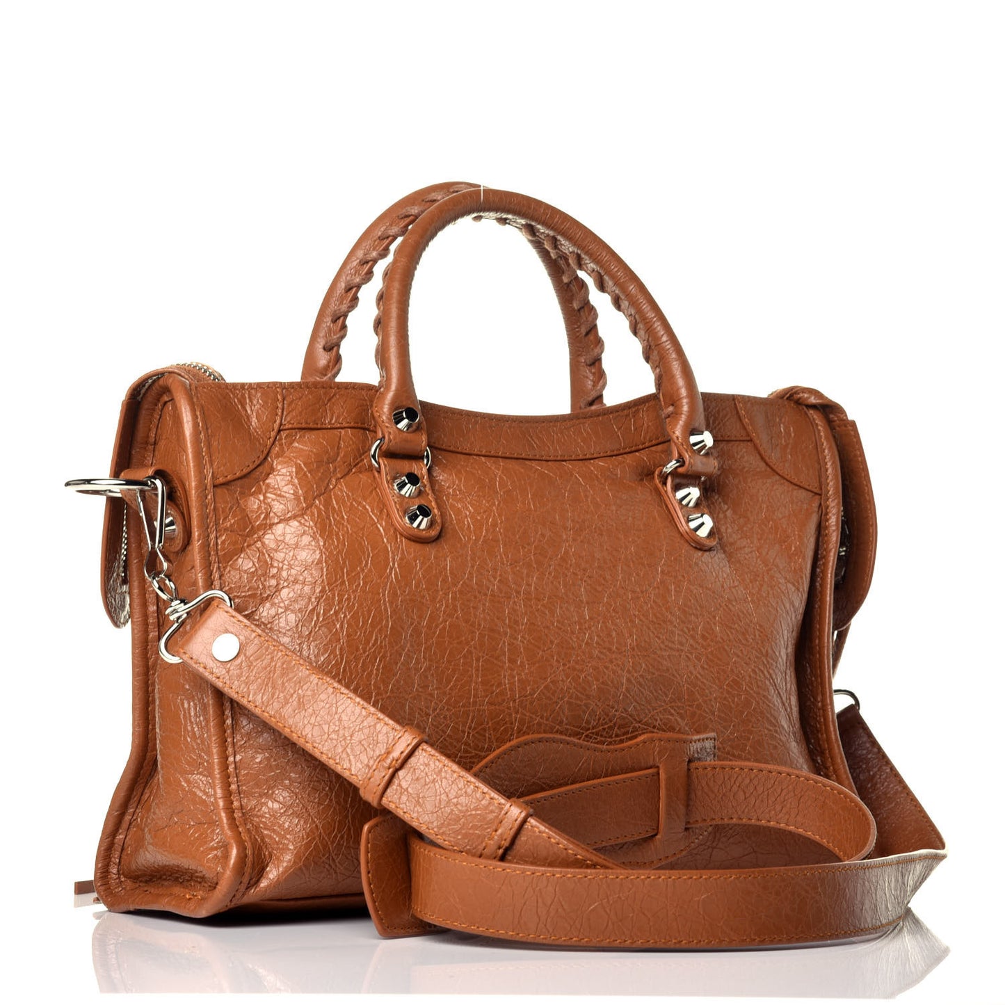 Agneau Classic Silver Hardware S City Camel
