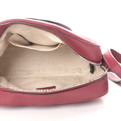 Gucci Pebbled Calfskin Studded Small Soho Disco Bag Soft Burgundy 5 of 9