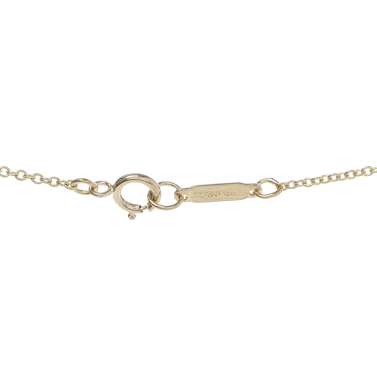 Tiffany 18K Yellow Gold Diamond Lace Pendant Necklace 5 of 6