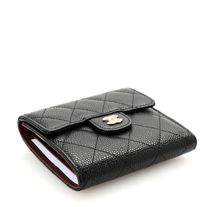 Chanel Caviar Quilted Compact Flap Wallet Black 4 of 9