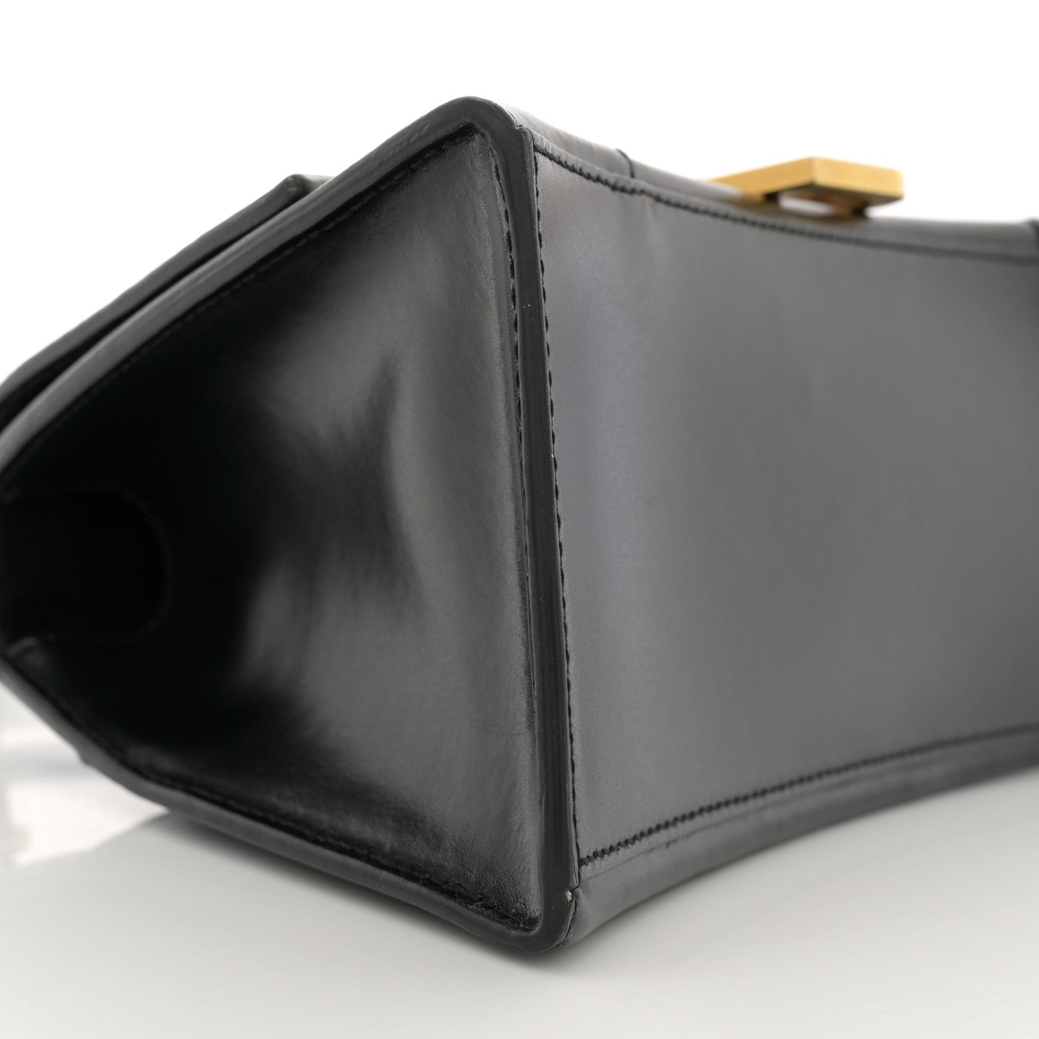 Balenciaga Shiny Box Calfskin Small Hourglass Top Handle Bag Black 8 of 13