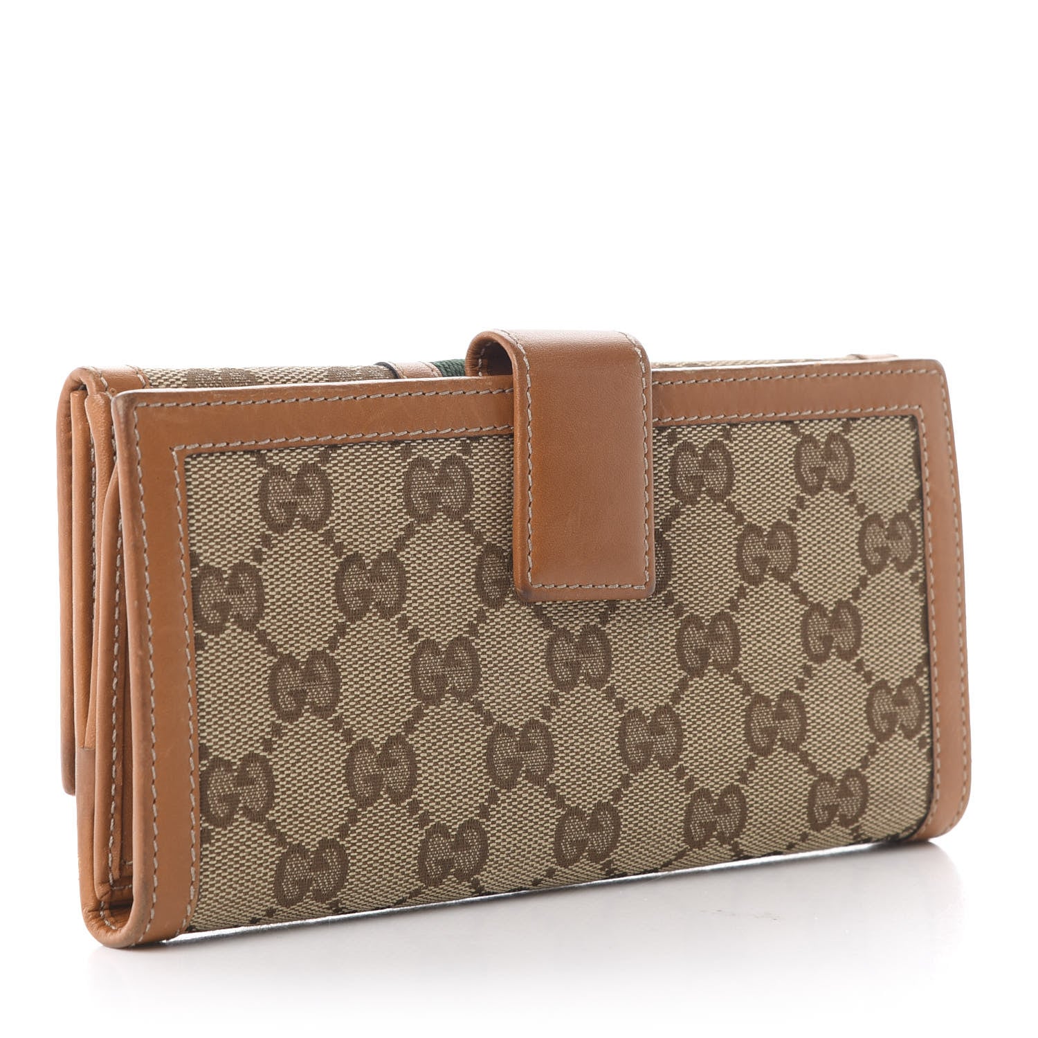 Gucci Monogram Vintage Web Continental Wallet Tobacco 3 of 8