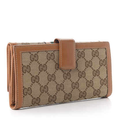 Gucci Monogram Vintage Web Continental Wallet Tobacco 3 of 8