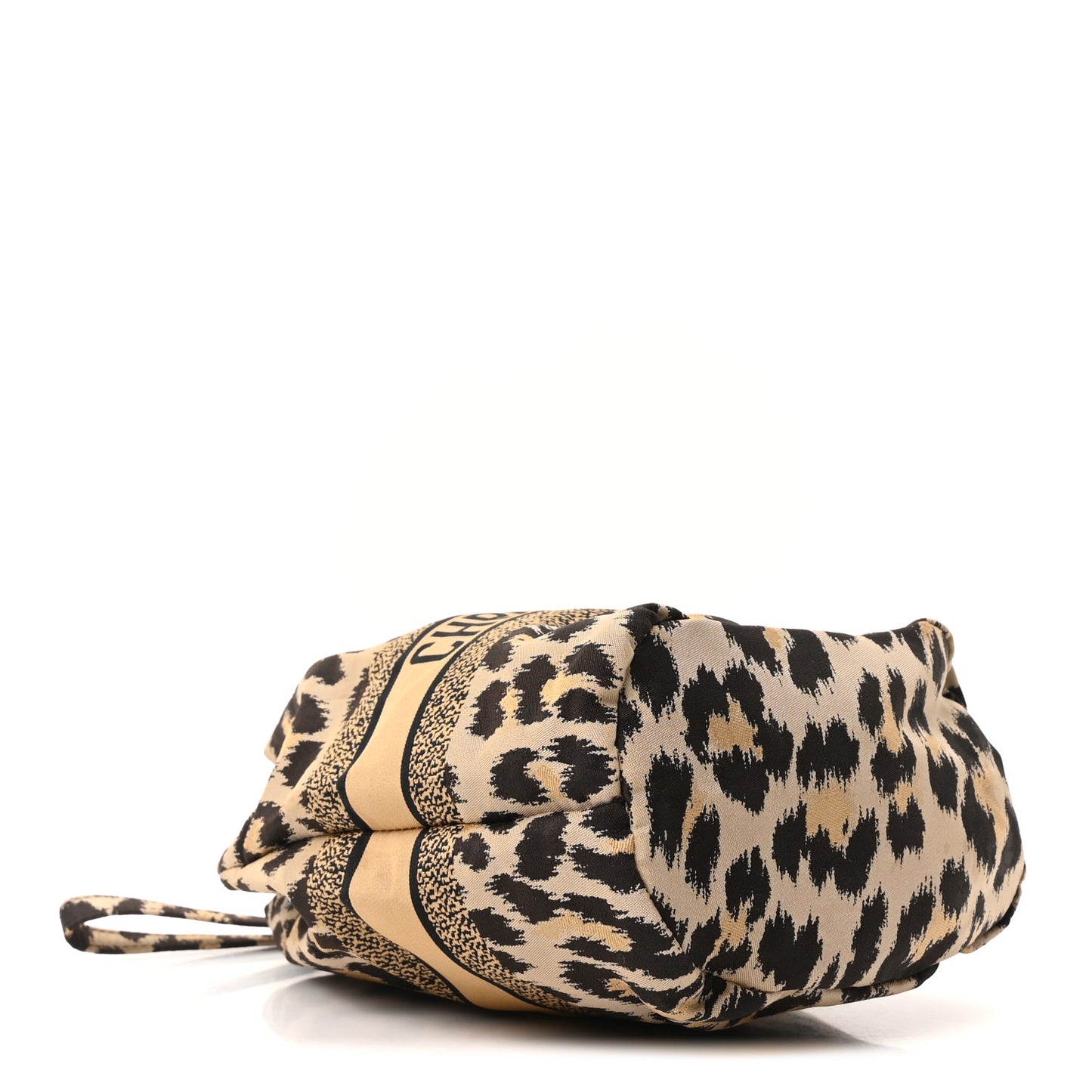 Canvas Mizza Embroidered Leopard DiorTravel Pouch Beige