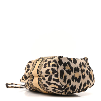 Christian Dior Canvas Mizza Embroidered Leopard DiorTravel Pouch Beige 4 of 11
