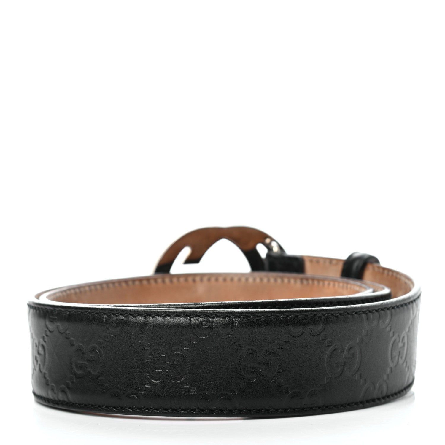 Gucci Guccissima Interlocking G Belt 95 38 Black 2 of 6