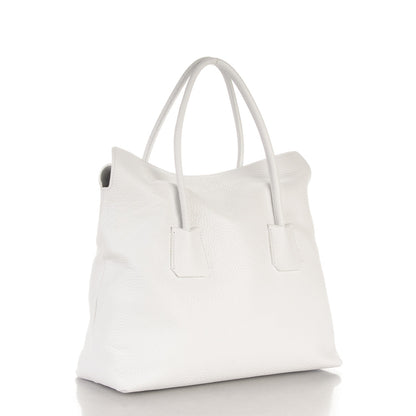 Burberry London Grainy Calfskin Medium Baynard Tote White 3 of 7