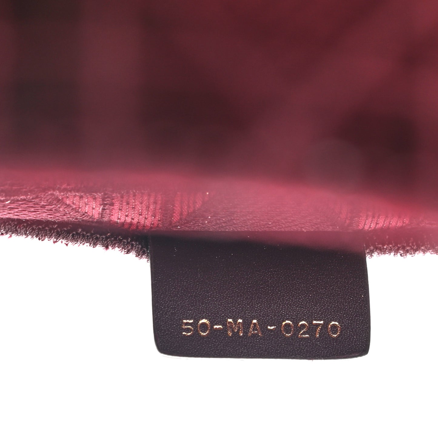 Velvet Cannage Large Book Tote Burgundy
