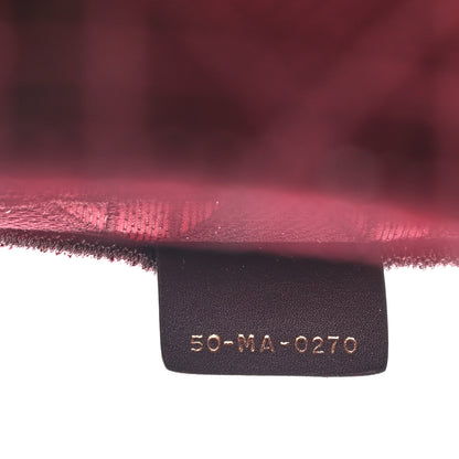 Christian Dior Velvet Cannage Large Book Tote Burgundy 7 of 11