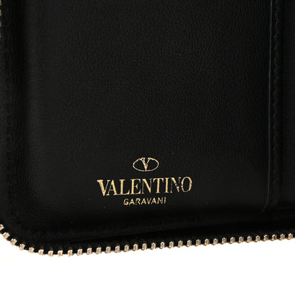 Valentino Garavani Calfskin Go Logo Zip Around Wallet Black 7 of 8