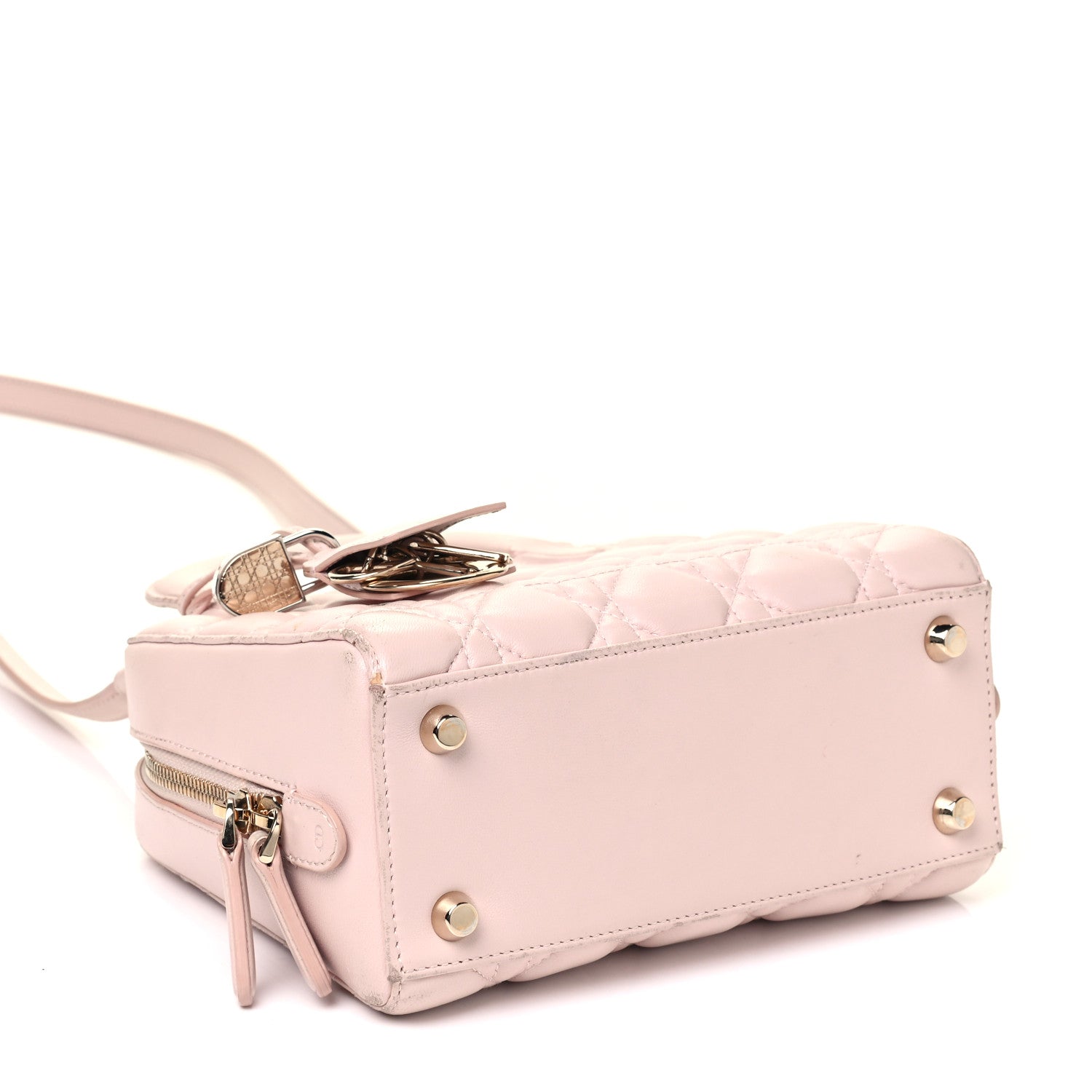 Christian Dior Lambskin Cannage Lily Tote Light Pink 3 of 4