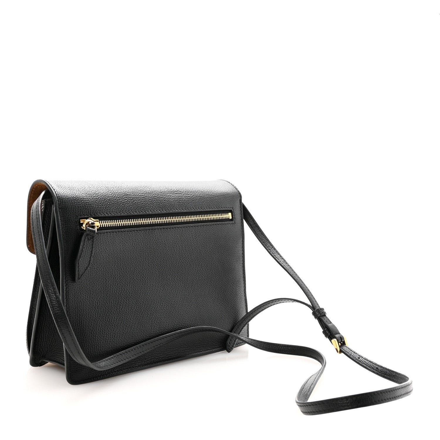 Burberry Derby Calfskin House Check Small Macken Crossbody Bag Black Black 3 of 10