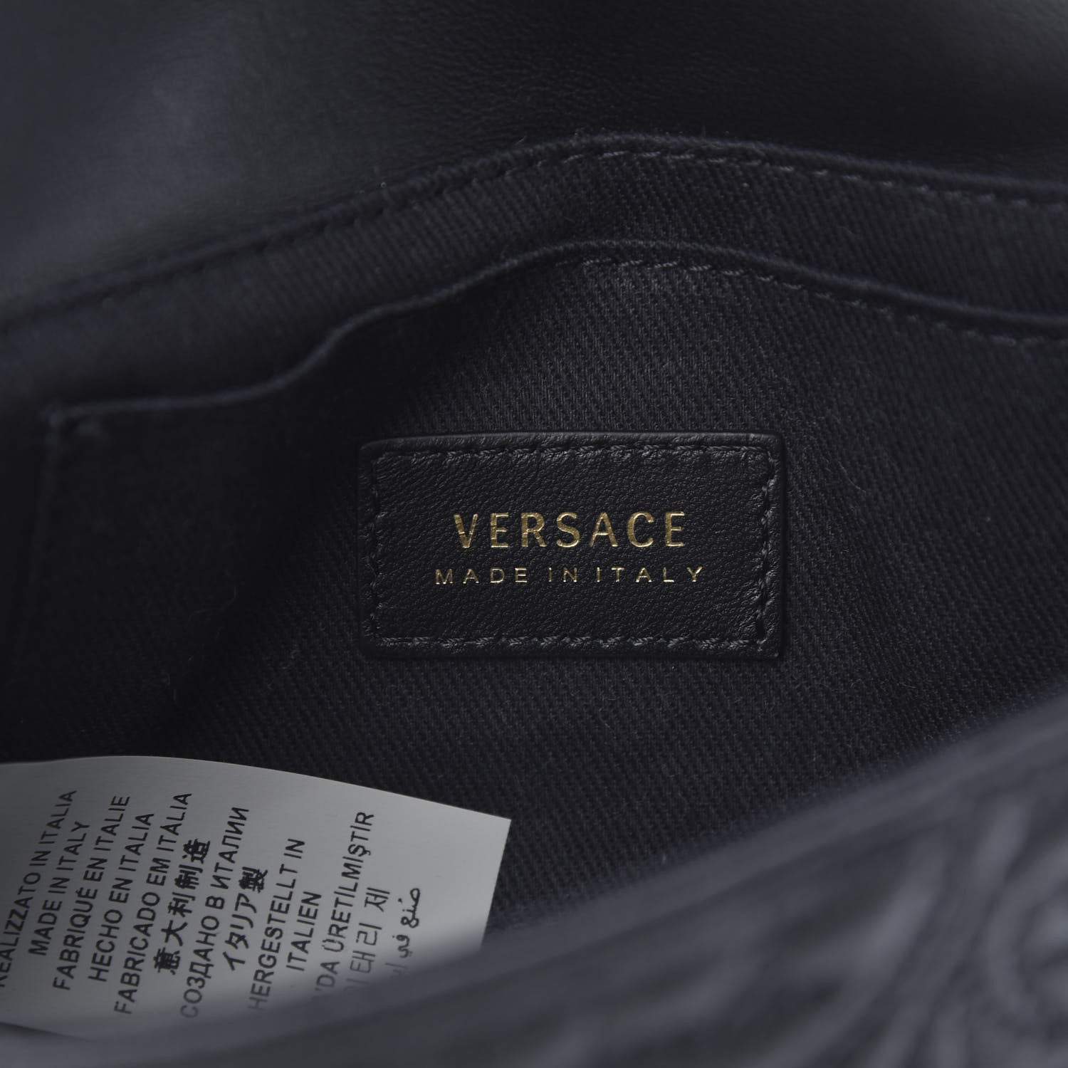 Versace Nappa Quilted Trapuntata Tribute Crossbody Black 6 of 10