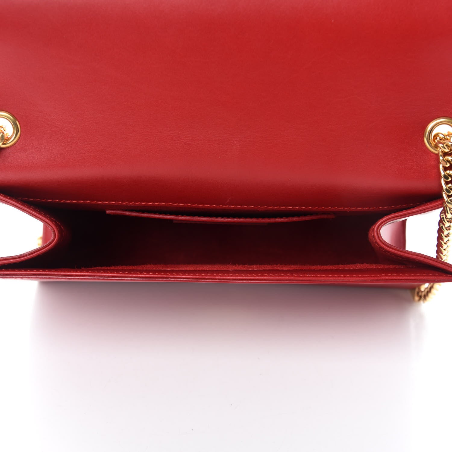 Saint Laurent Smooth Calfskin Medium Classic Monogram Kate Tassel Satchel Lipstick Red 5 of 11