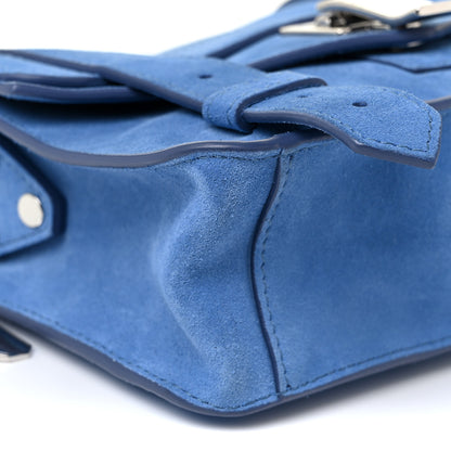 Proenza Schouler Suede PS1 Mini Pouch Messenger Bag Slate Blue 8 of 14