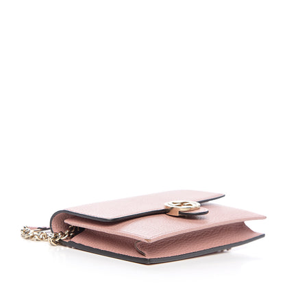 Gucci Dollar Calfskin Interlocking G Chain Wallet Soft Pink 3 of 8