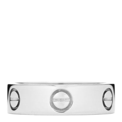 Cartier 18K White Gold 5.5mm LOVE Ring 53 6.25 1 of 4