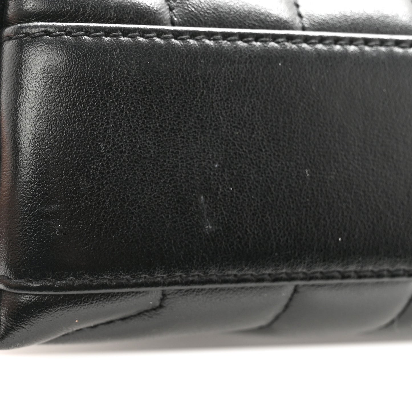 SAINT LAURENT Calfskin Y Quilted Monogram Toy Loulou Crossbody Bag Black