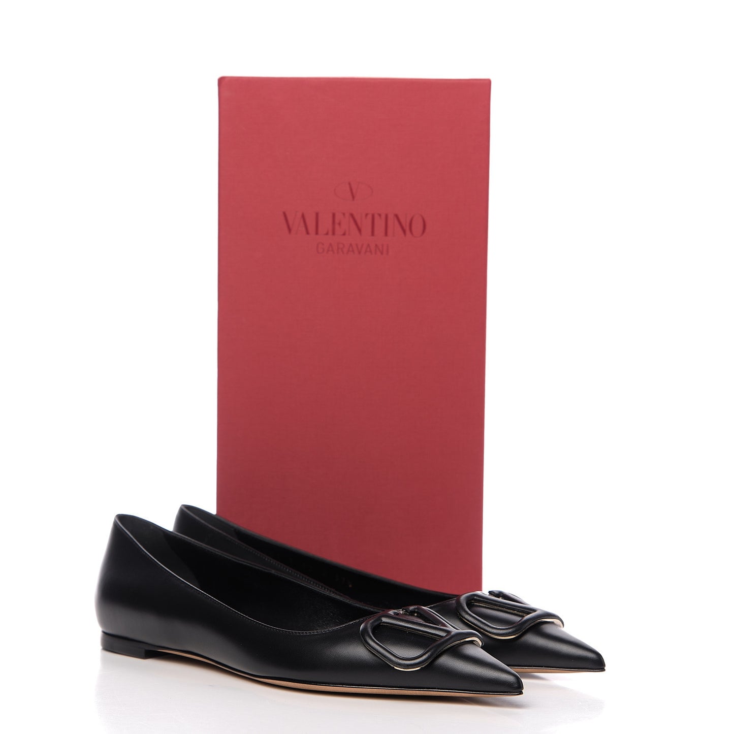 Nappa Vlogo Flats 37.5 Black