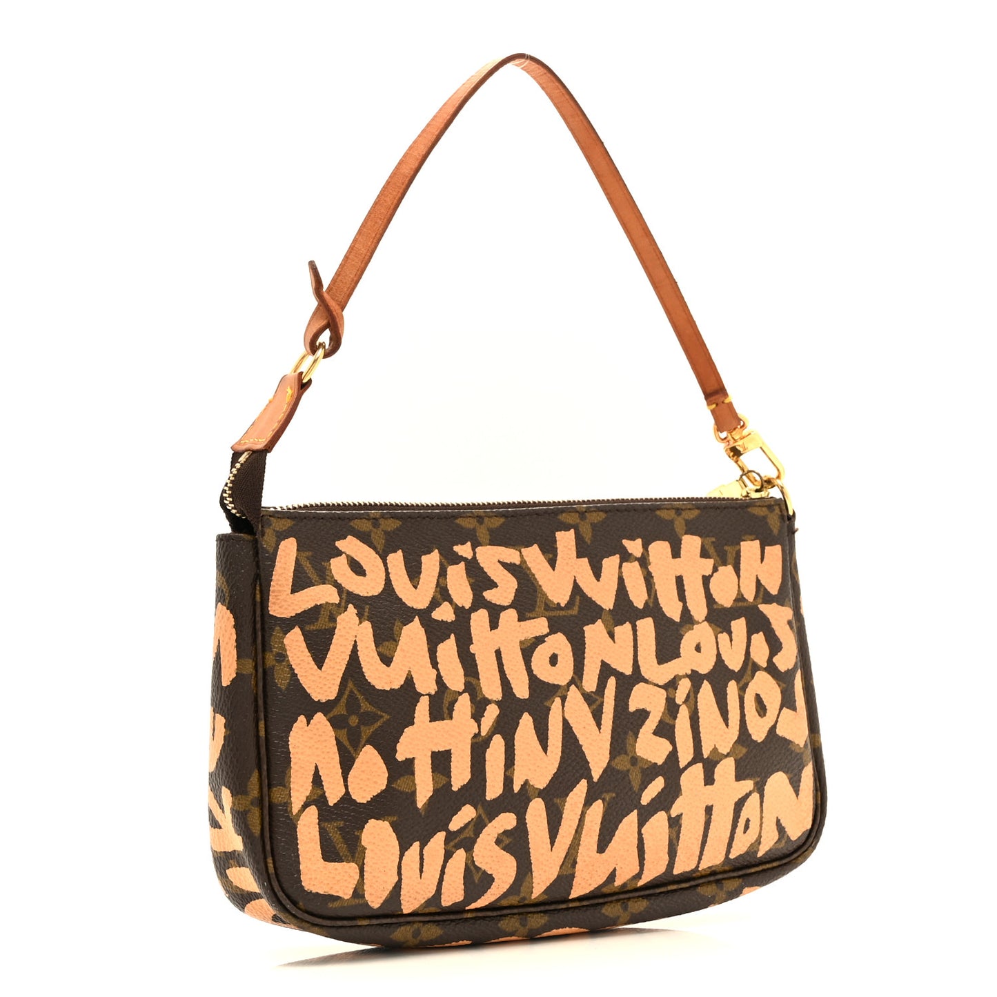 Monogram Graffiti Pochette Accessories Peach