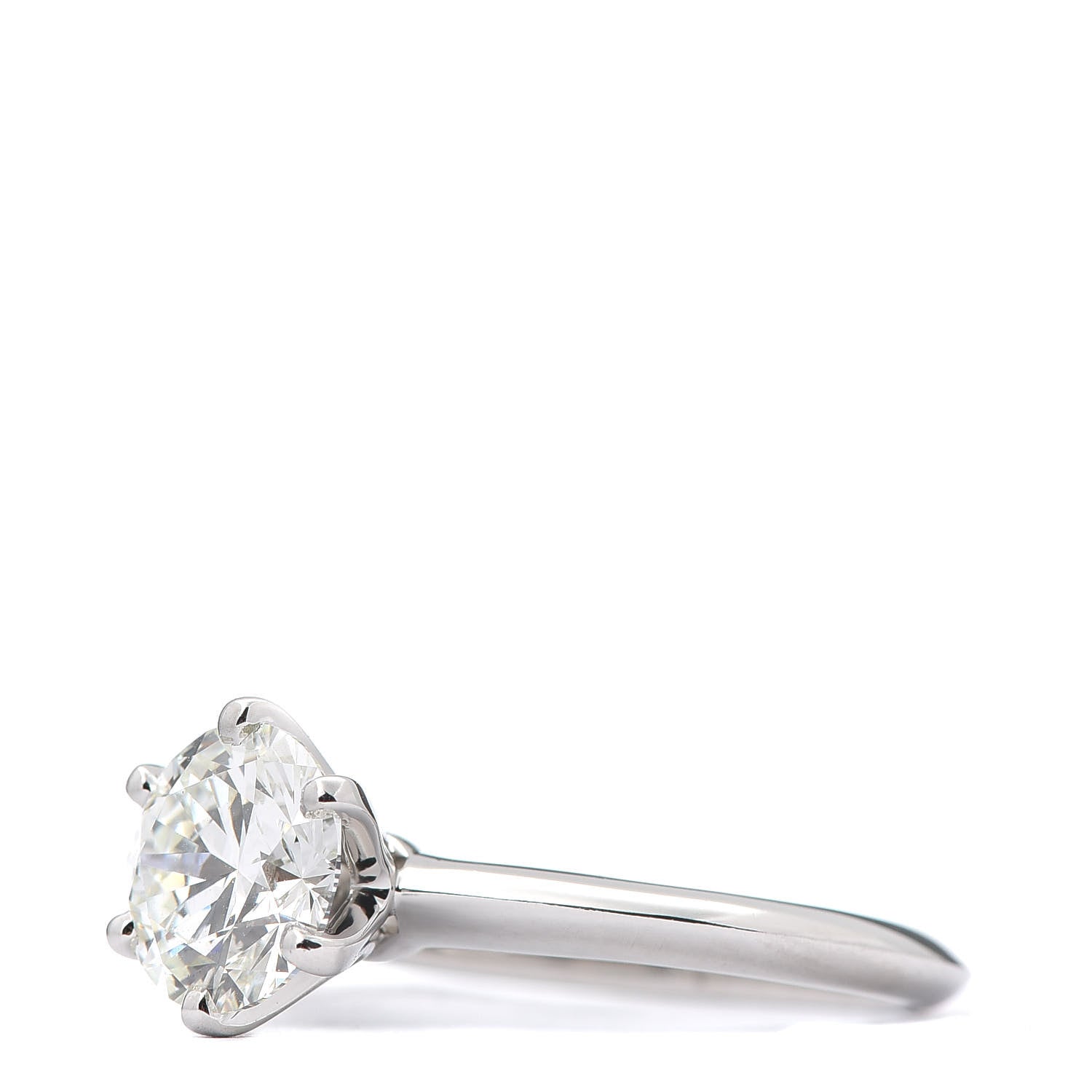 Tiffany Platinum Diamond 1.89ct Solitaire Engagement Ring 51 5.75 2 of 8
