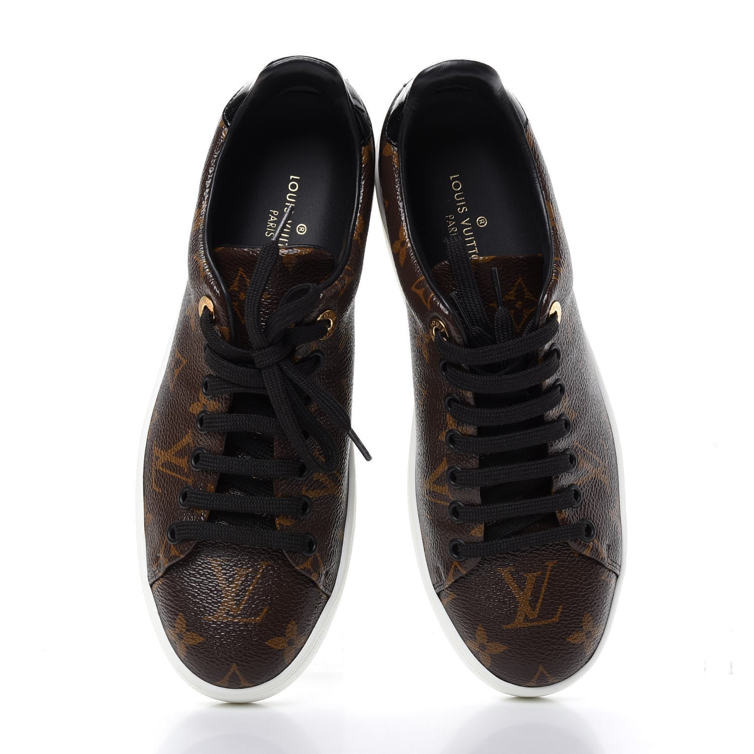Louis Vuitton Patent Monogram Frontrow Sneakers 37 5 of 10