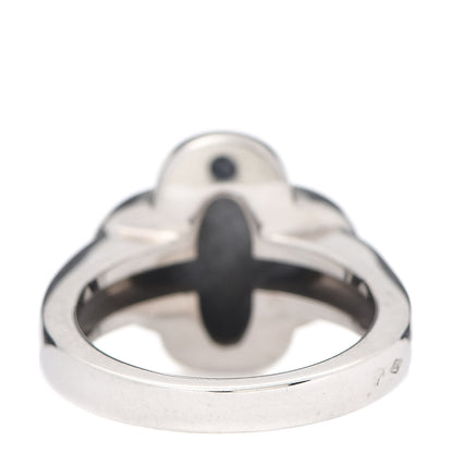 Van Cleef & Arpels 18K White Gold Grey Mother of Pearl Pure Alhambra Ring 52 6 4 of 6