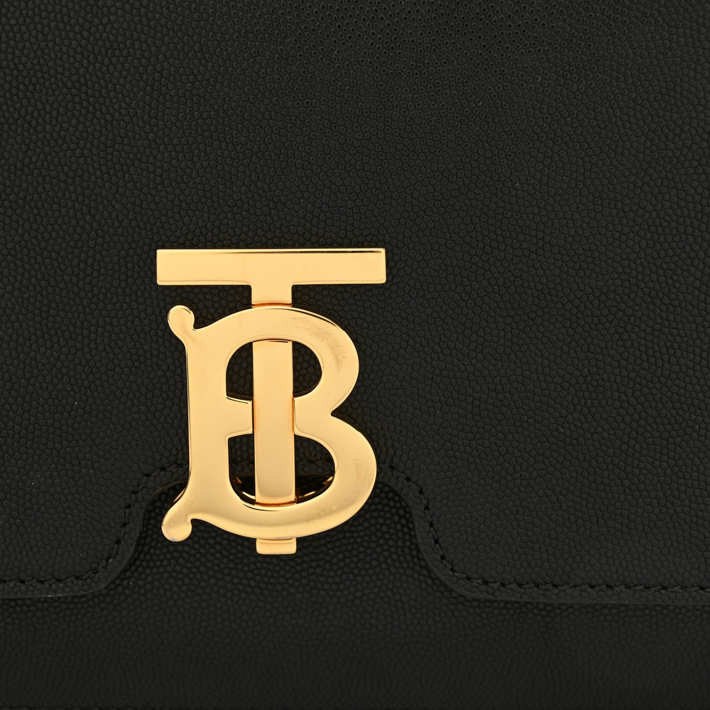 Grained Calfskin Medium TB Bag Black