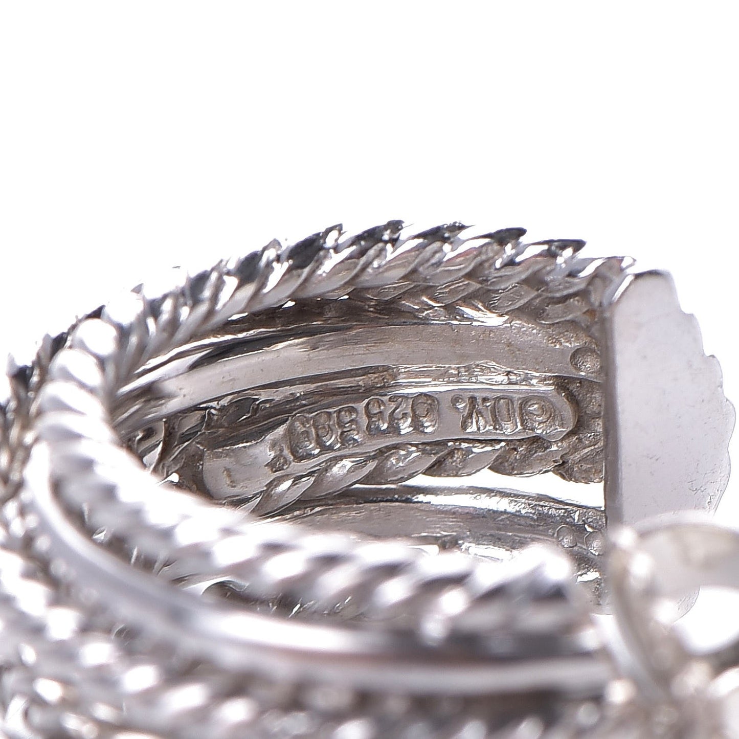 Sterling Silver Diamond 11mm Crossover Cable Hoop Earrings