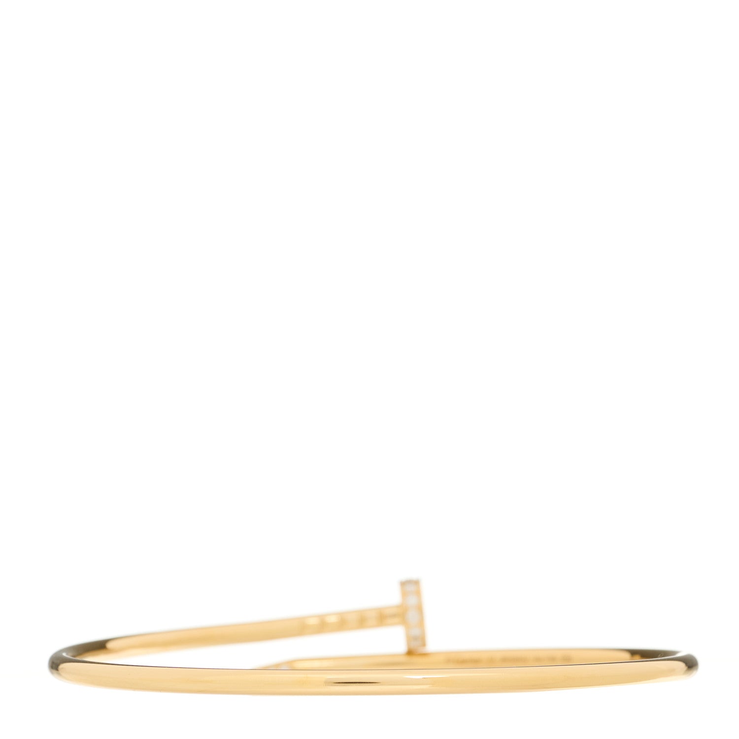 Cartier 18K Yellow Gold Diamond Small Juste Un Clou Bracelet 17 3 of 6