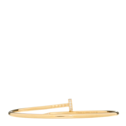 Cartier 18K Yellow Gold Diamond Small Juste Un Clou Bracelet 17 3 of 6