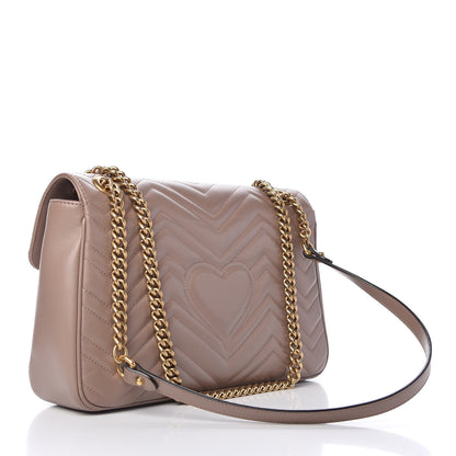 Gucci Calfskin Matelasse Medium GG Marmont Shoulder Bag Porcelain Rose 3 of 10