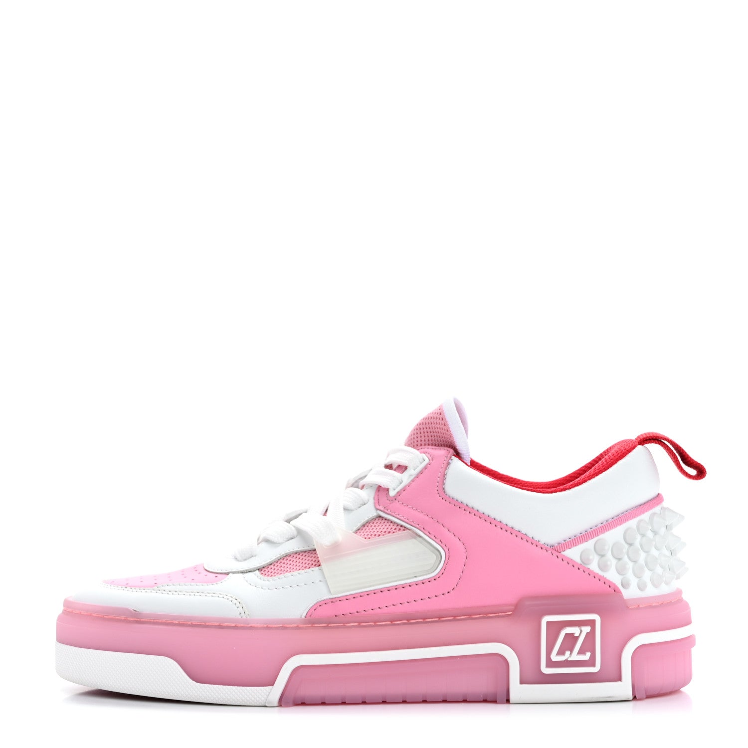 Christian Louboutin Calfskin Spike Astroloubi Donna Low Top Sneakers 38 White Calipso 1 of 9